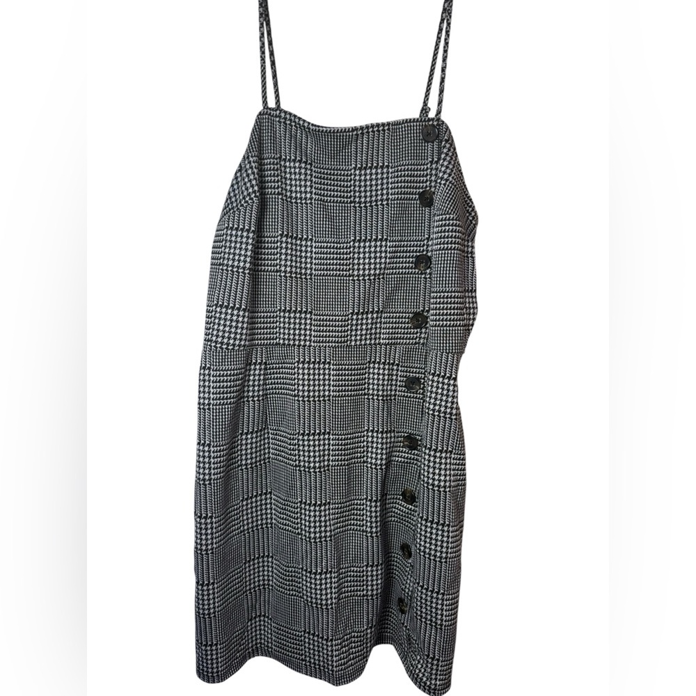 Wild Fable Black & White Houndstooth Plaid Dress